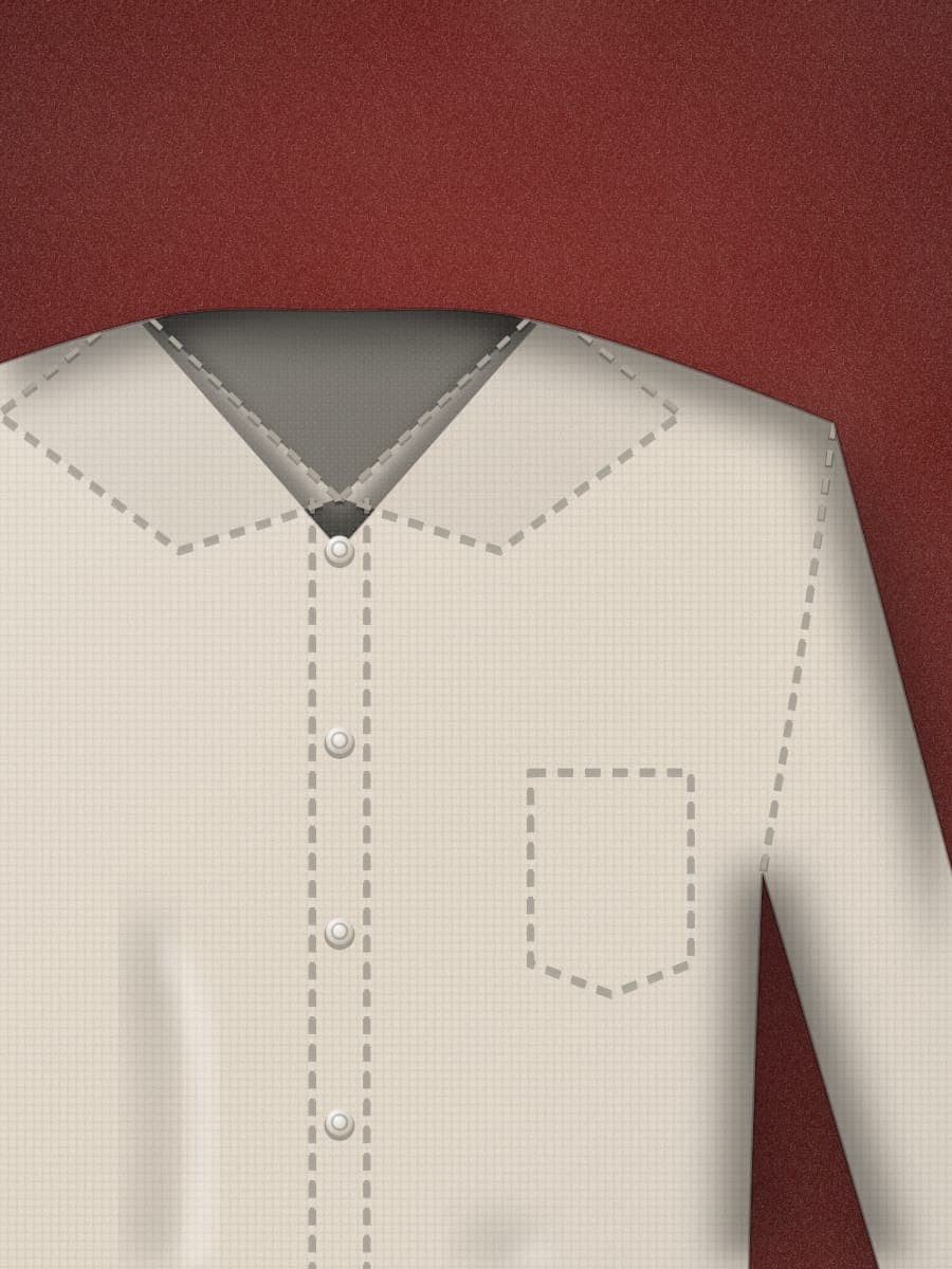 Boxy Oxford Shirt in Bone — fabric detail