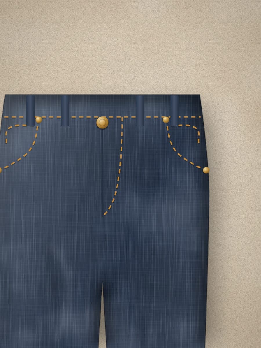 Classic Straight Jeans in Blue — fabric detail