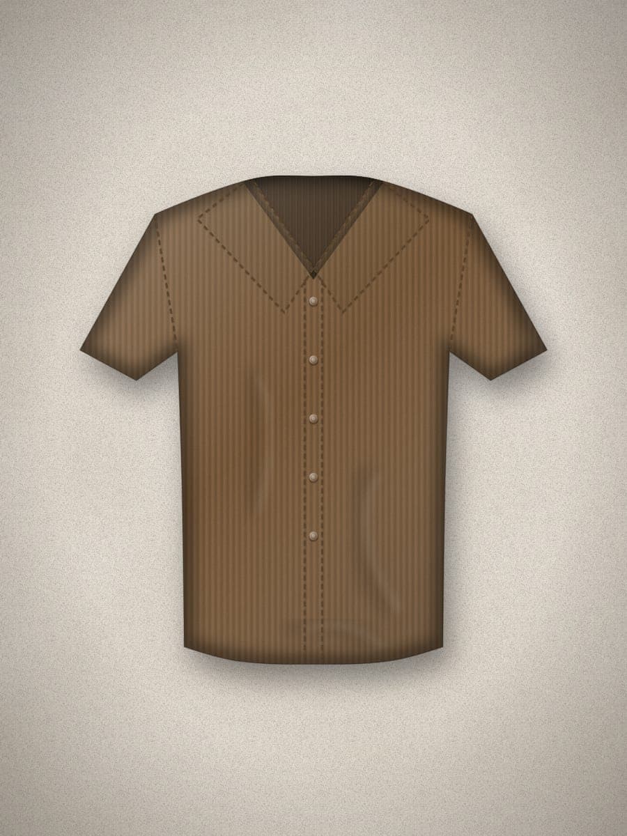Corduroy Camp Shirt in Tobacco — front view