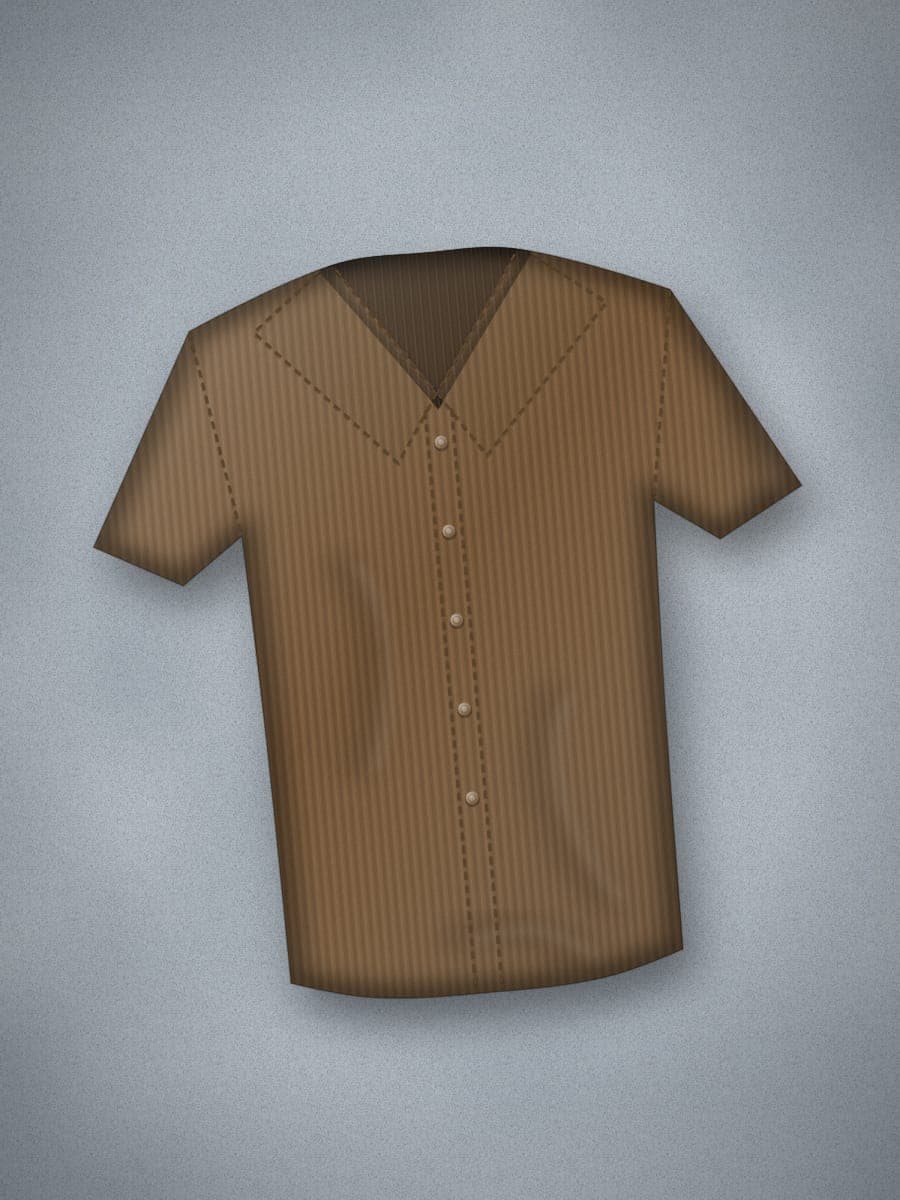 Corduroy Camp Shirt in Tobacco — angled view