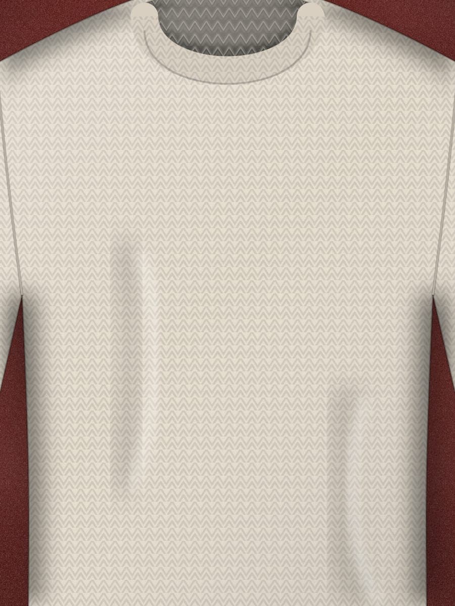 Fisherman Knit Jumper in Off-white — fabric detail
