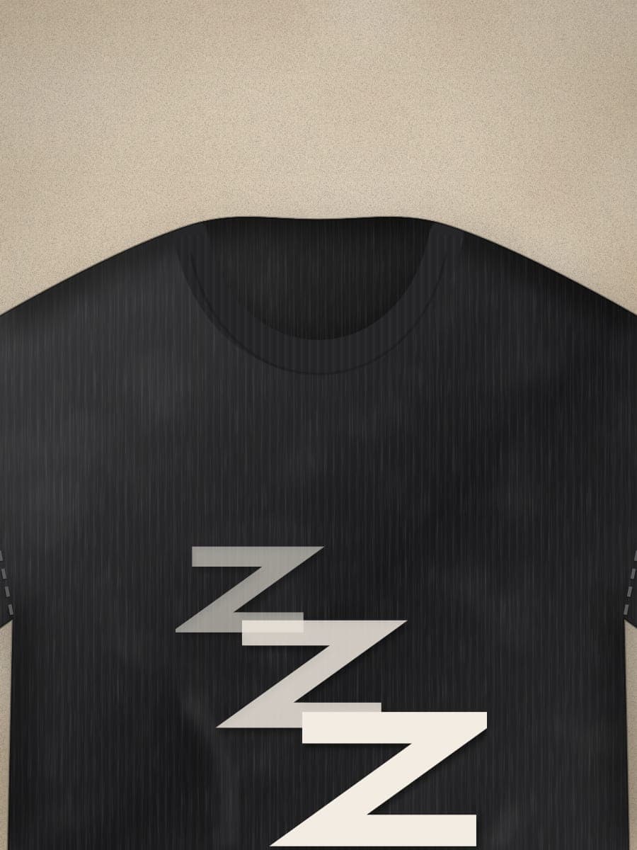 Attitude Graphic Tee in Black — fabric detail