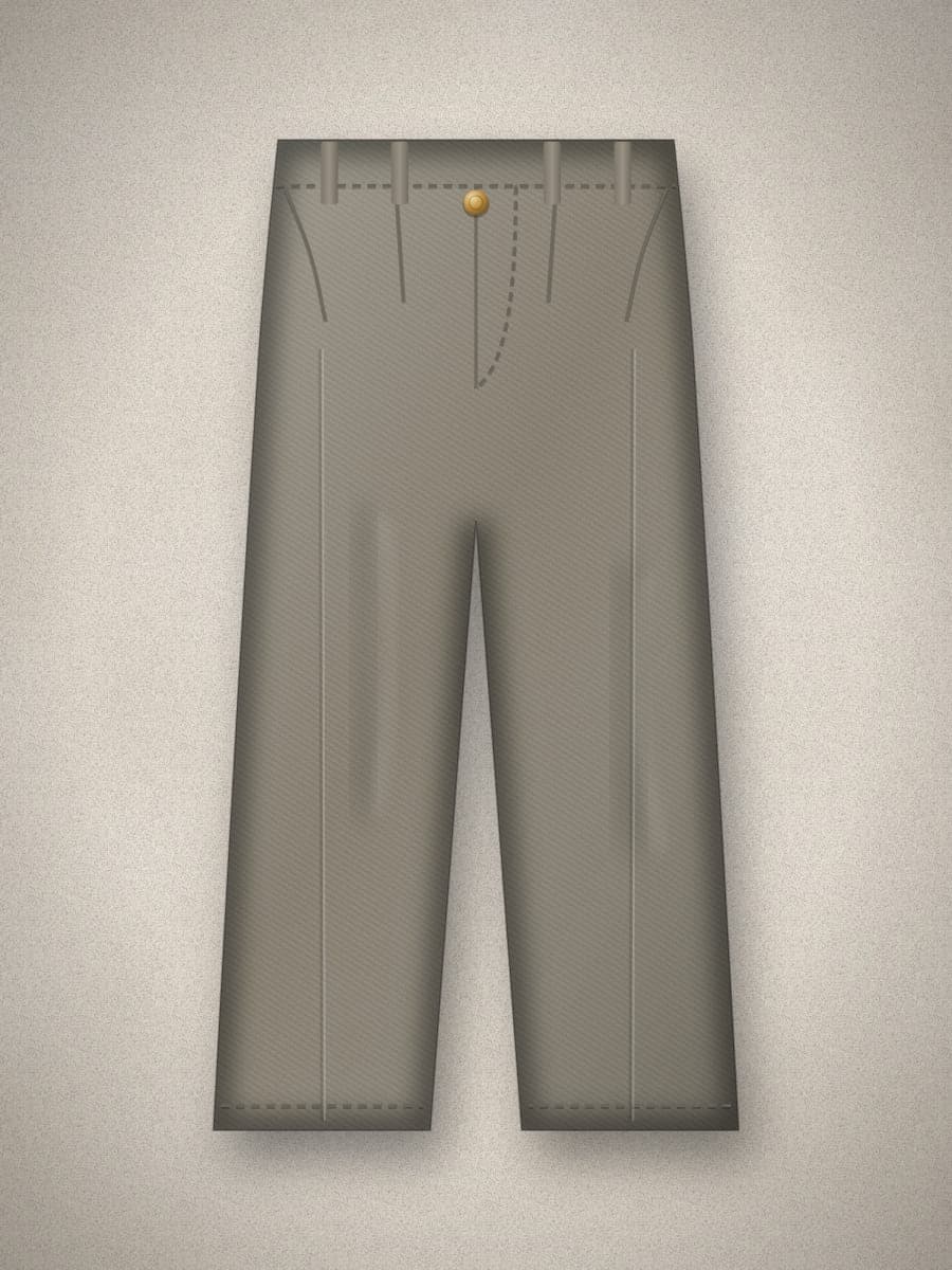 Pleated Wide Trousers in Stone — front view