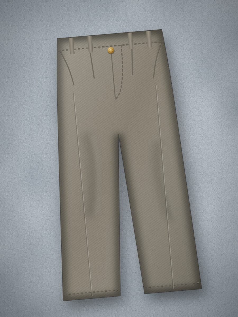 Pleated Wide Trousers in Stone — angled view