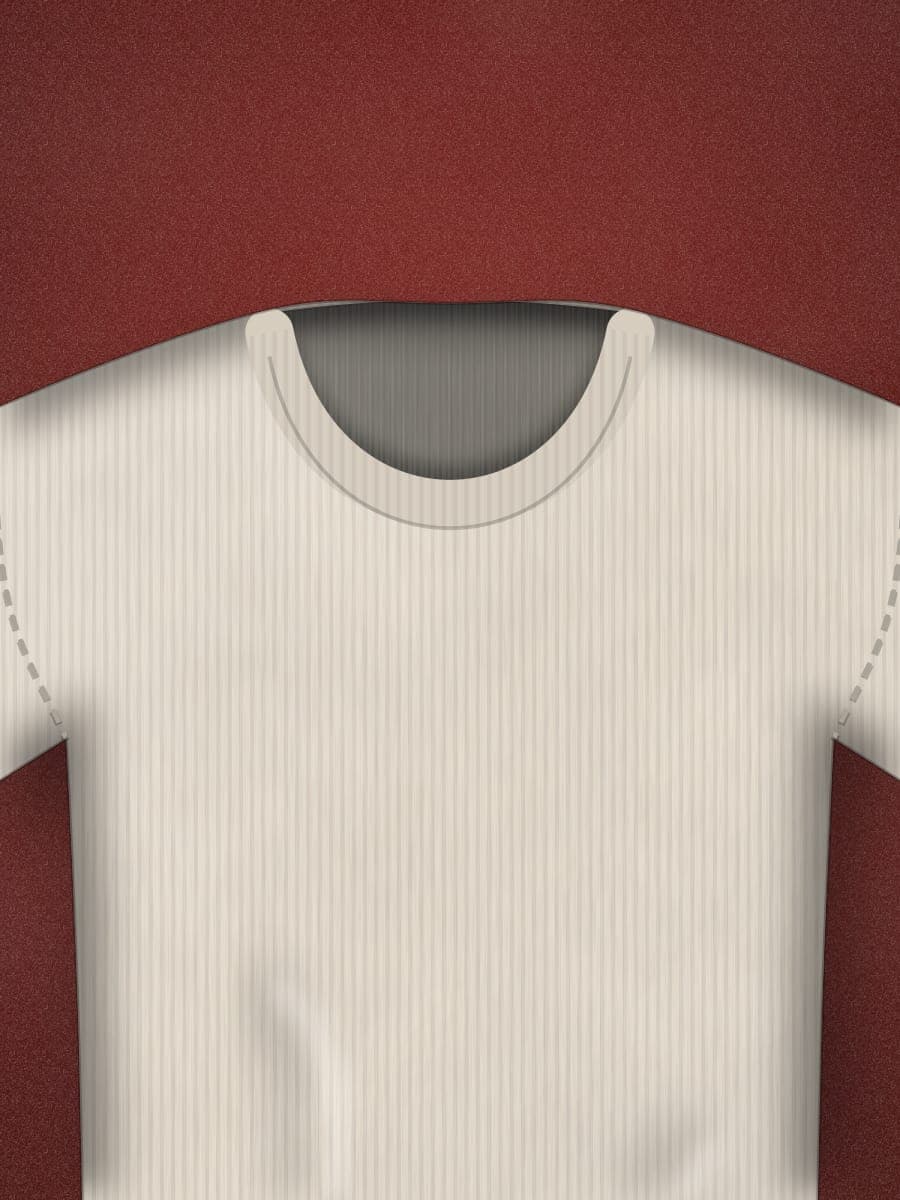 Pocket Tee in Bone — fabric detail