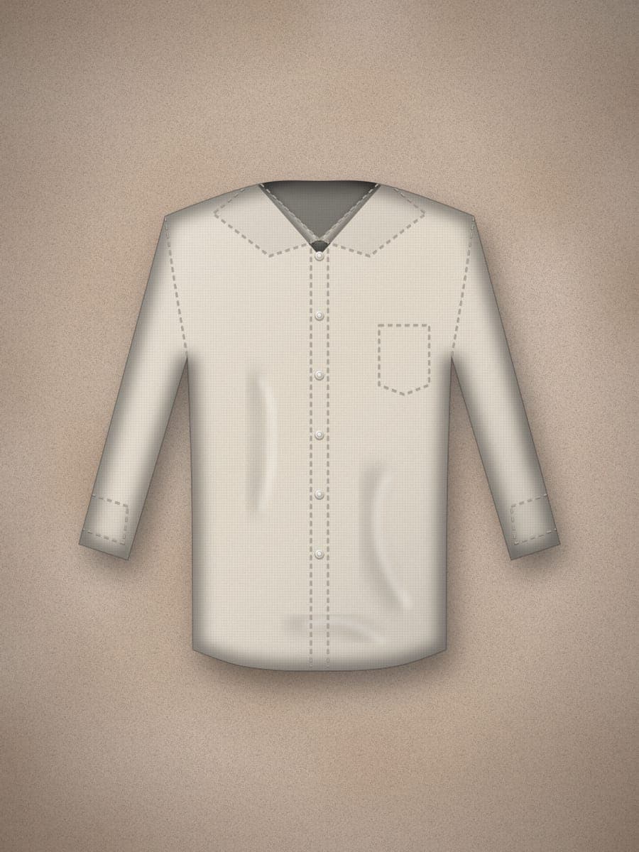 Boxy Oxford Shirt in Bone — front view