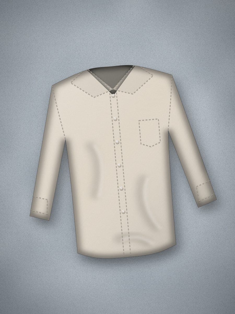 Boxy Oxford Shirt in Bone — angled view