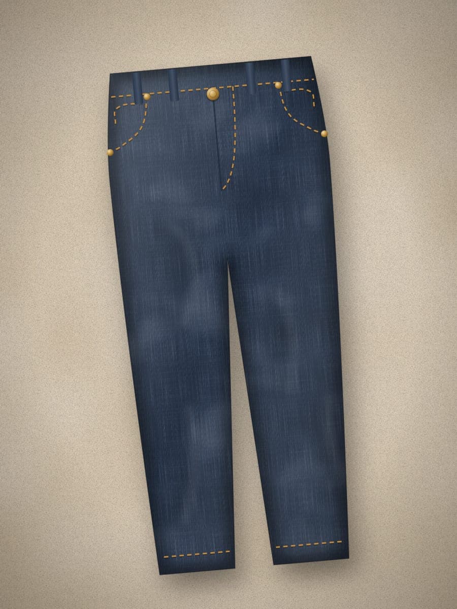 Classic Straight Jeans in Blue — angled view