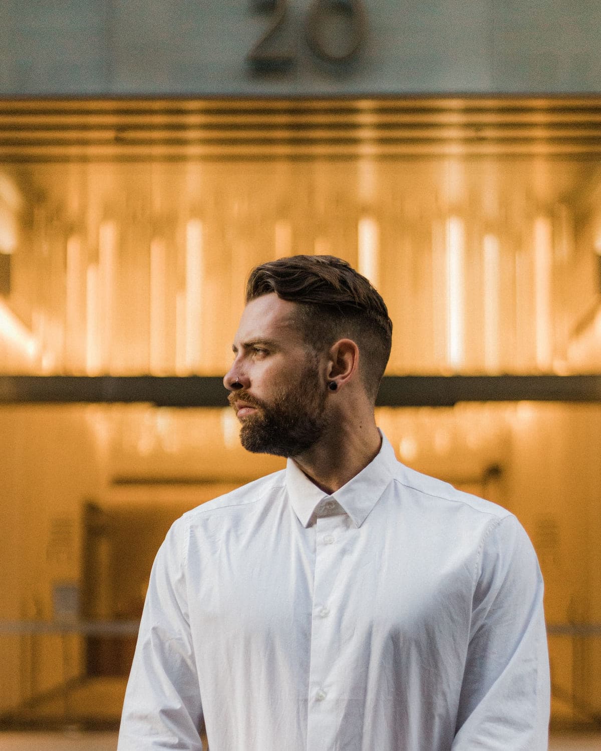 Classic White Poplin Shirt in White — side view