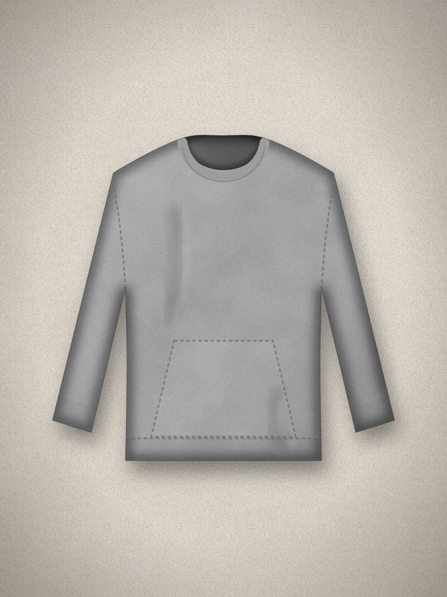Crewneck Sweatshirt in Grey — front view