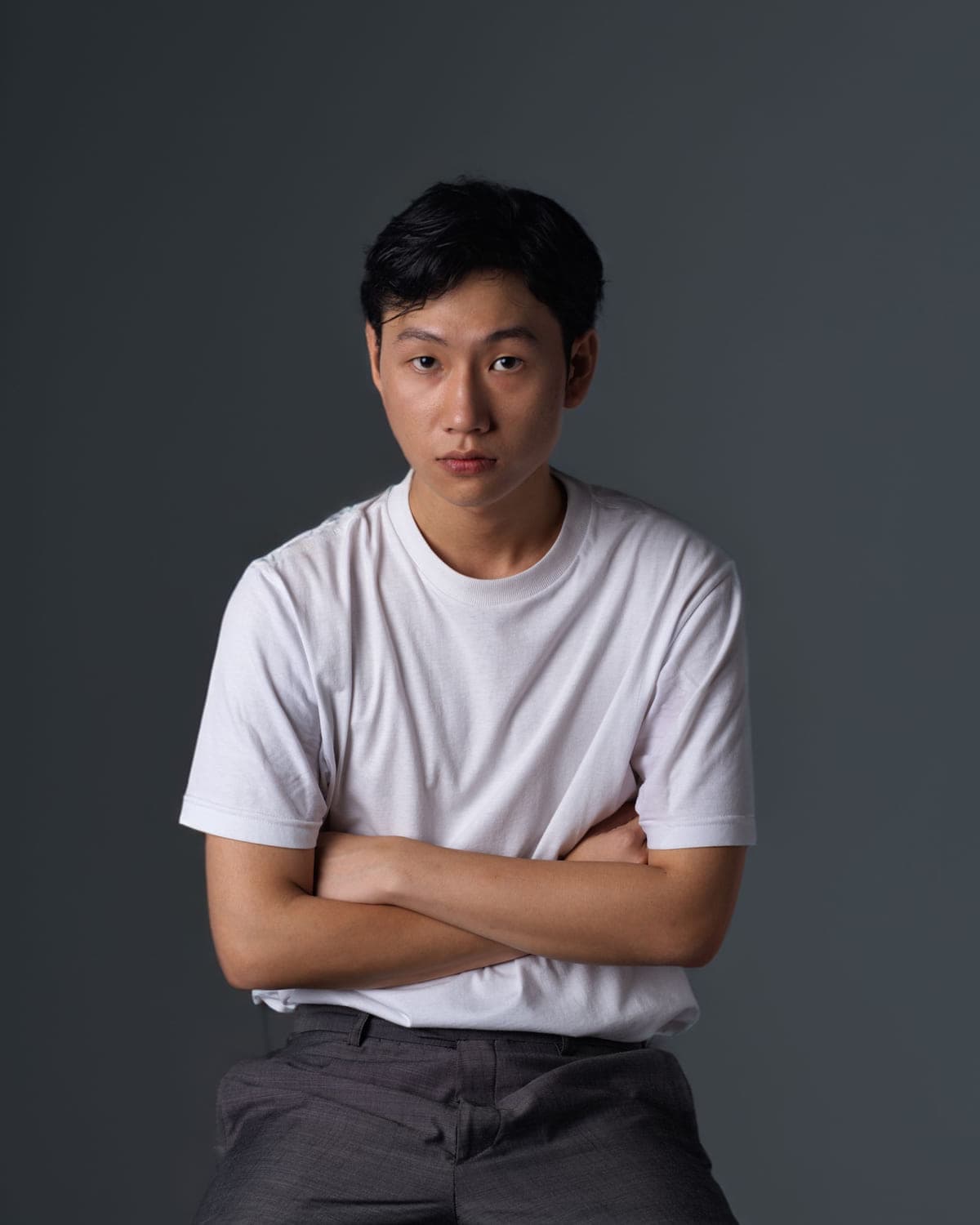 Everyday Crew Tee in White — close view