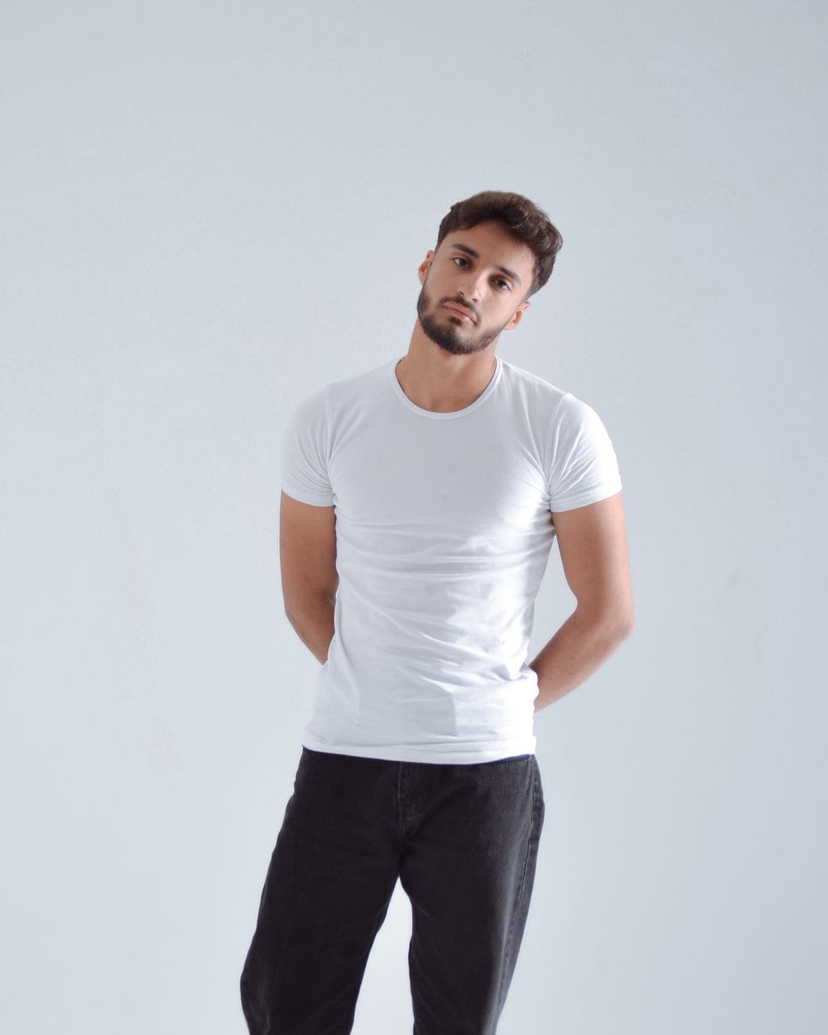 Everyday Crew Tee in White — front view