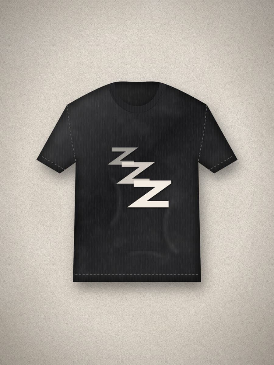 Attitude Graphic Tee in Black — front view