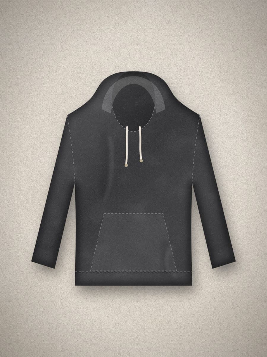 Heavyweight Pullover Hoodie in Charcoal — front view