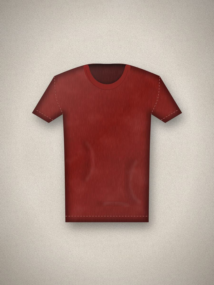 Heavyweight Tee in Maroon — front view