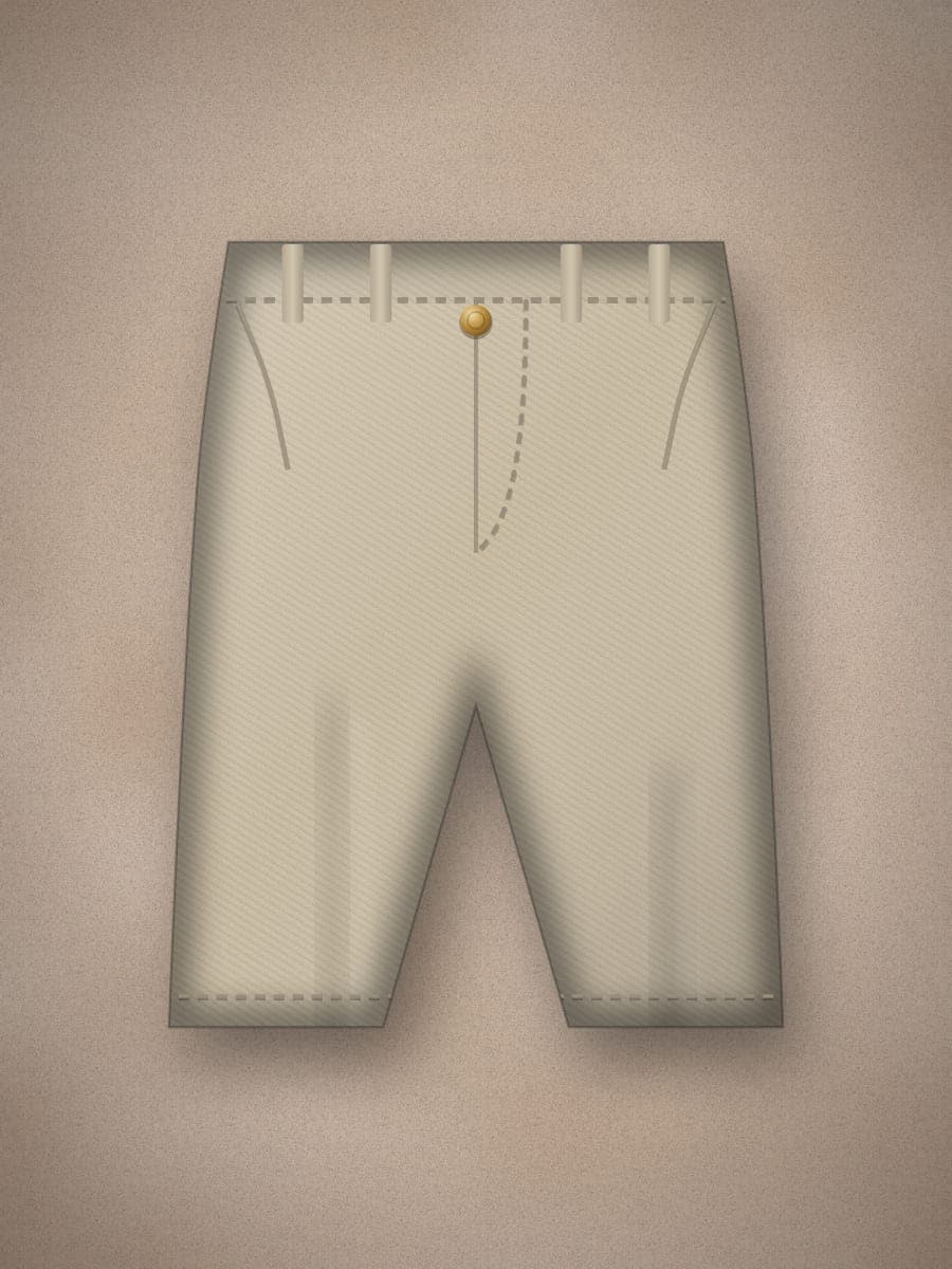 Pleated Chino Shorts in Sand — front view