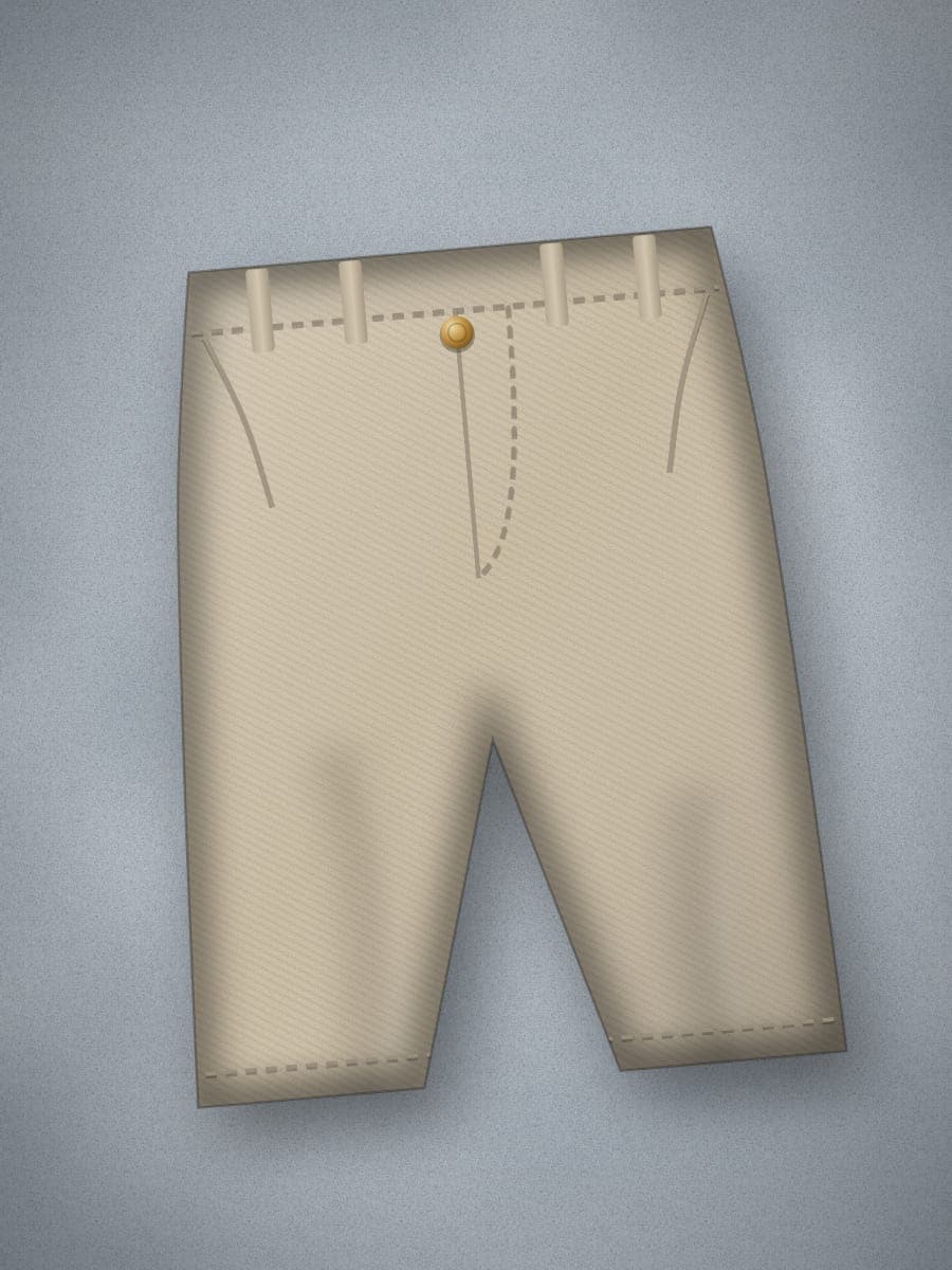 Pleated Chino Shorts in Sand — angled view