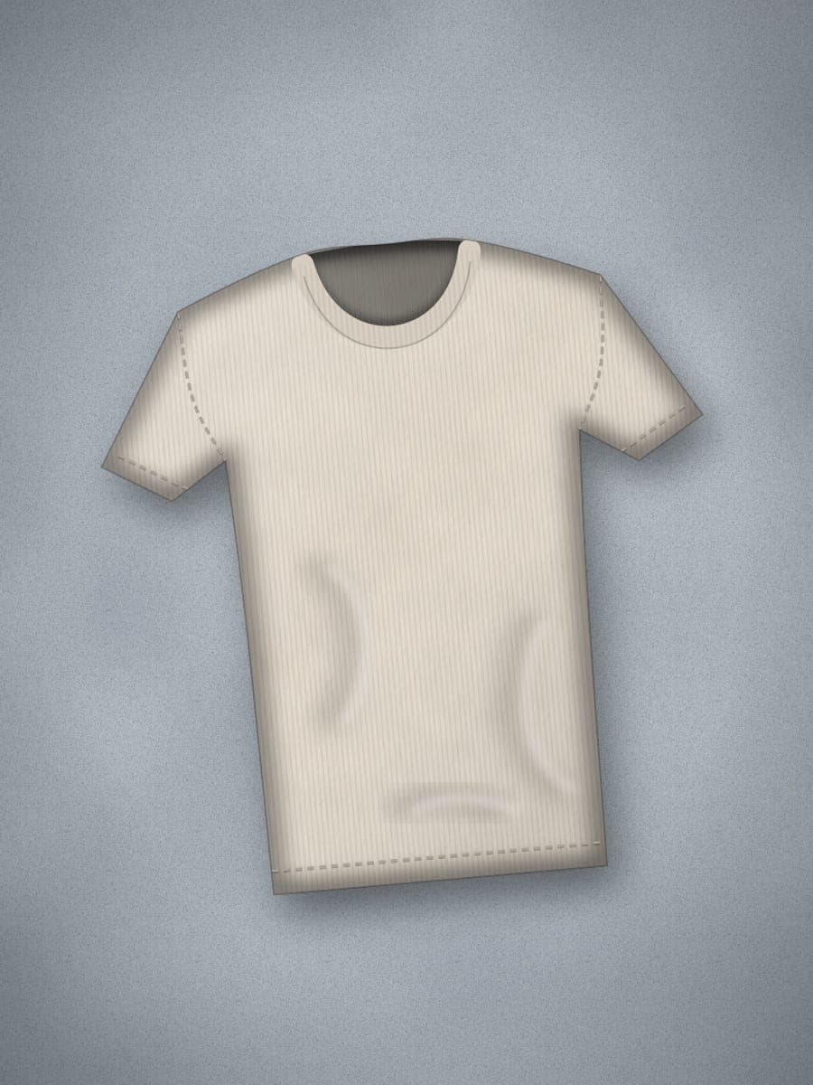 Pocket Tee in Bone — angled view