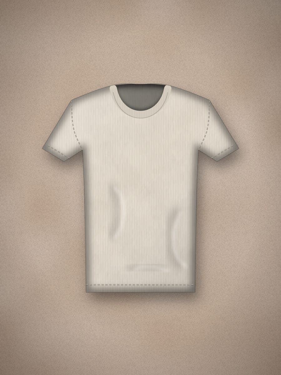 Pocket Tee in Bone — front view