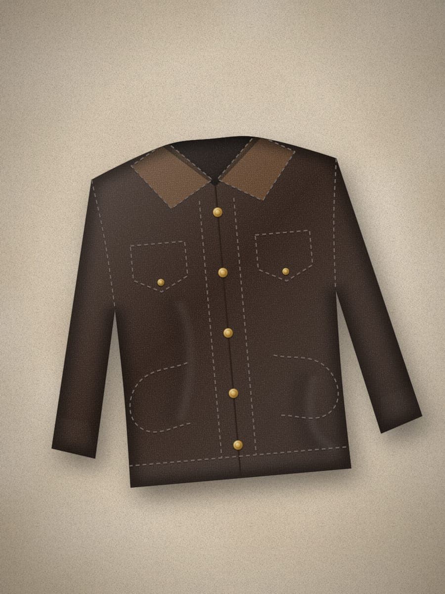 Ranch Trucker Jacket in Espresso — angled view