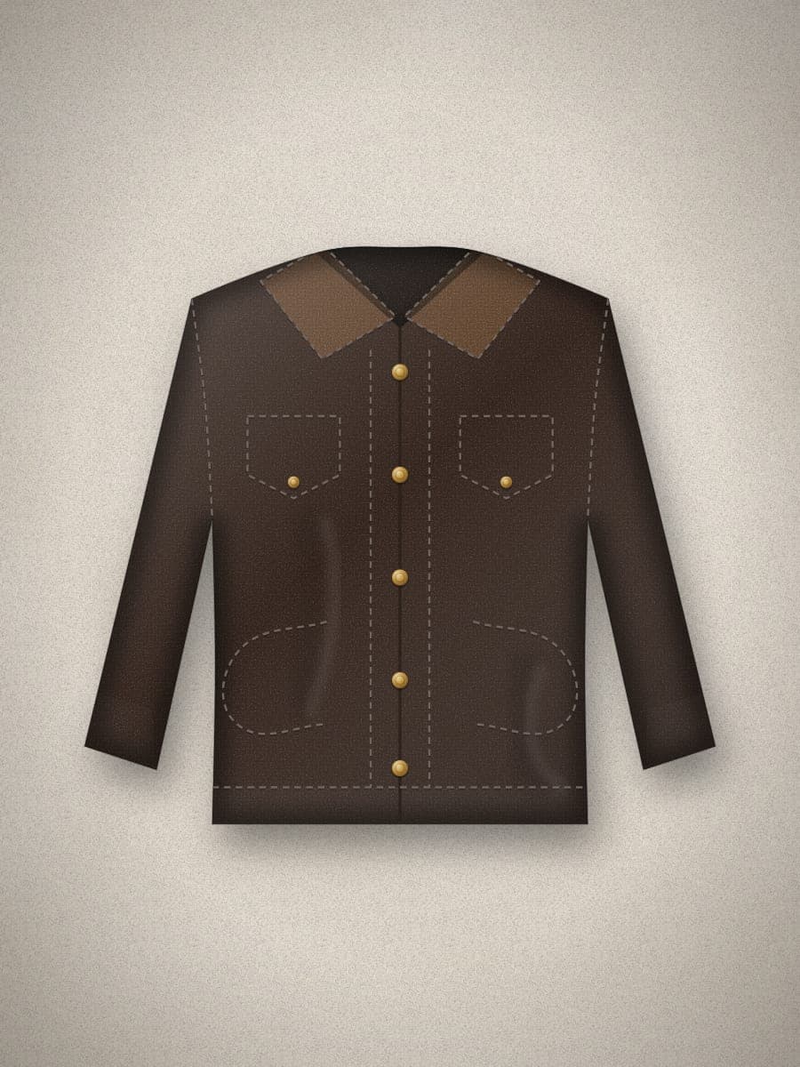Ranch Trucker Jacket in Espresso — front view