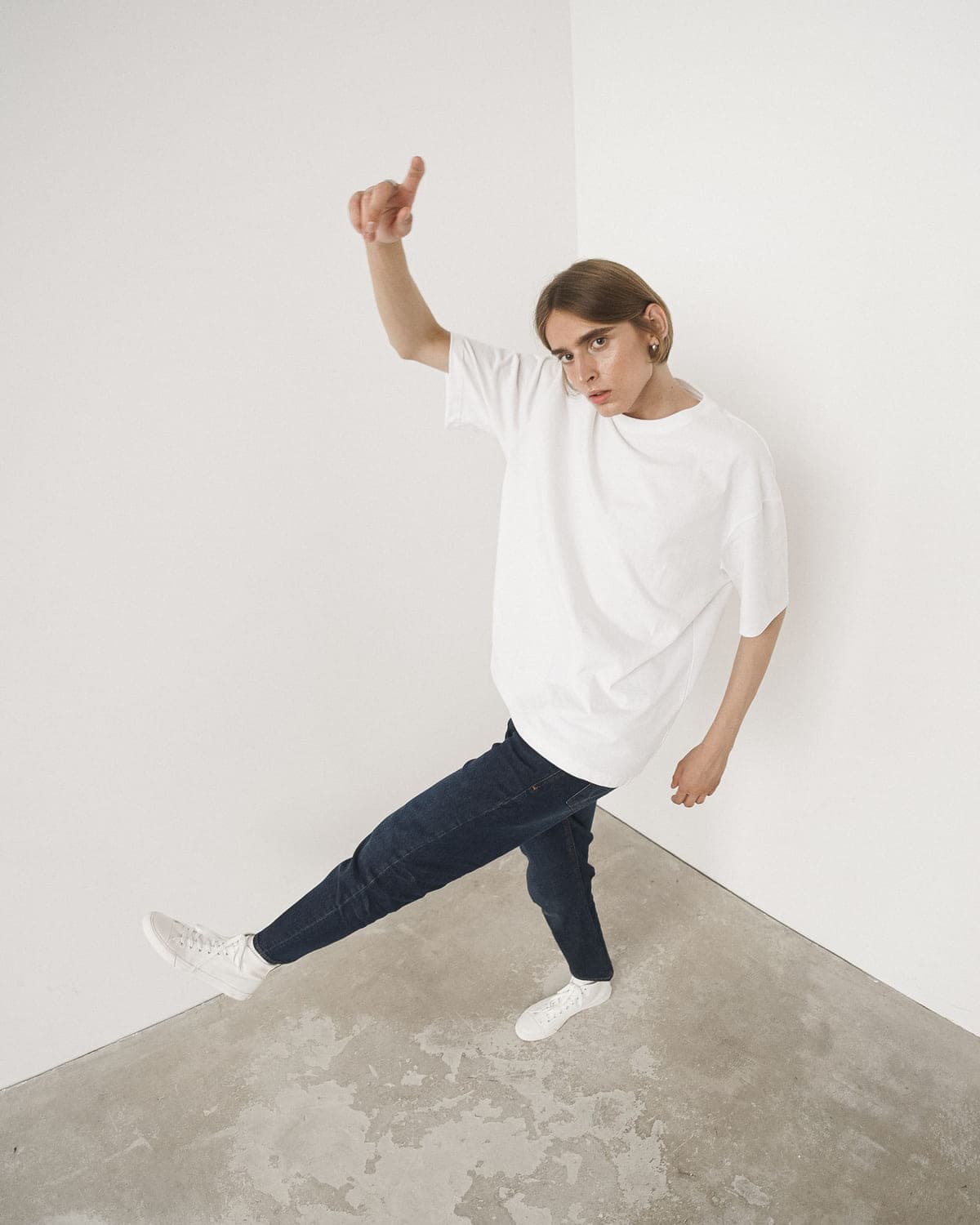 Slim Selvedge Jeans in Indigo — full length